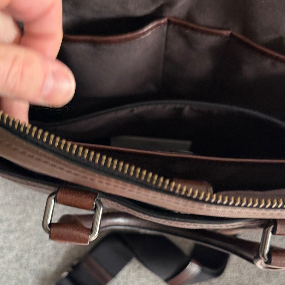 Coach Dark Brown Leather Briefcase - Picture 5 of 7